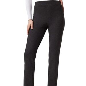Spanx Slim Straight Ponte pants (dark charcoal)